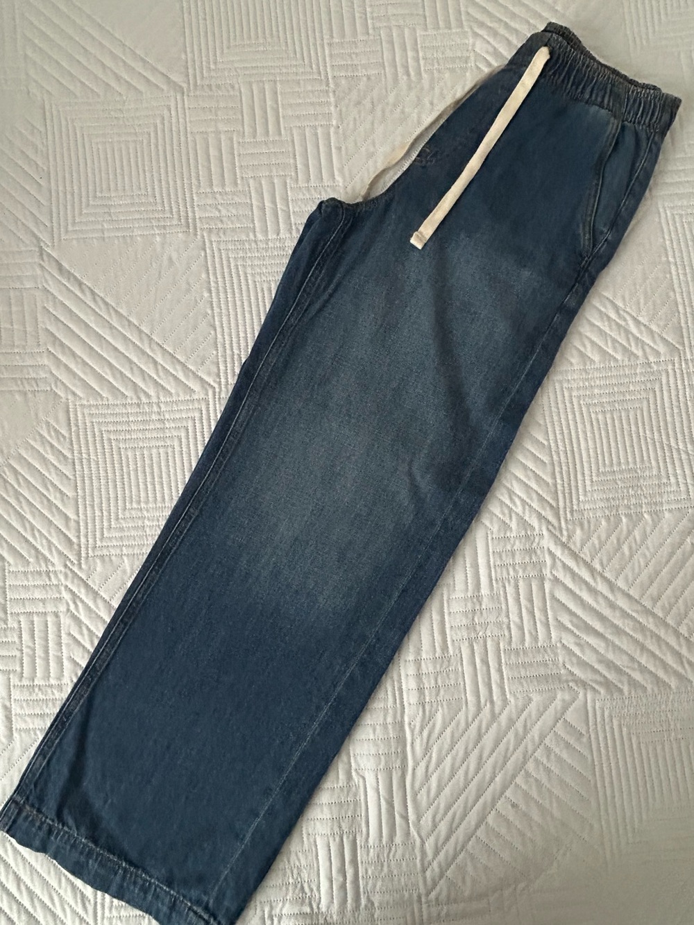 NWOT GAP Women's Blue Drawstring Wide-Leg Jeans Size Small - Picture 5 of 7
